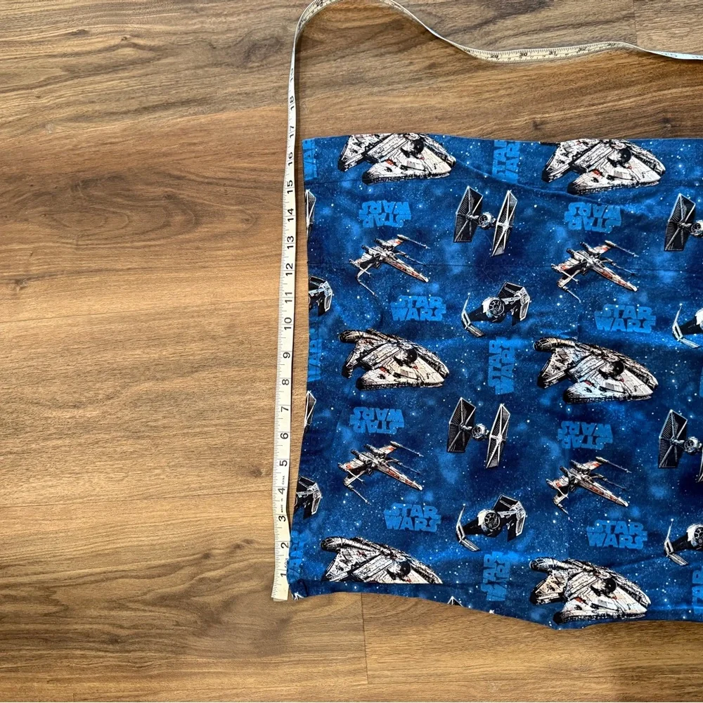 Star Wars design Blue Curtain valances (2) Like new.